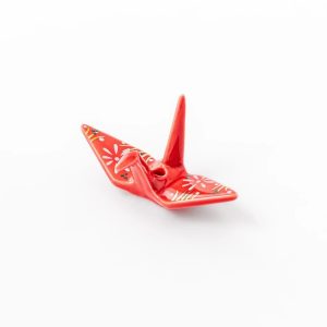 Piros origami daru füstölőtartó