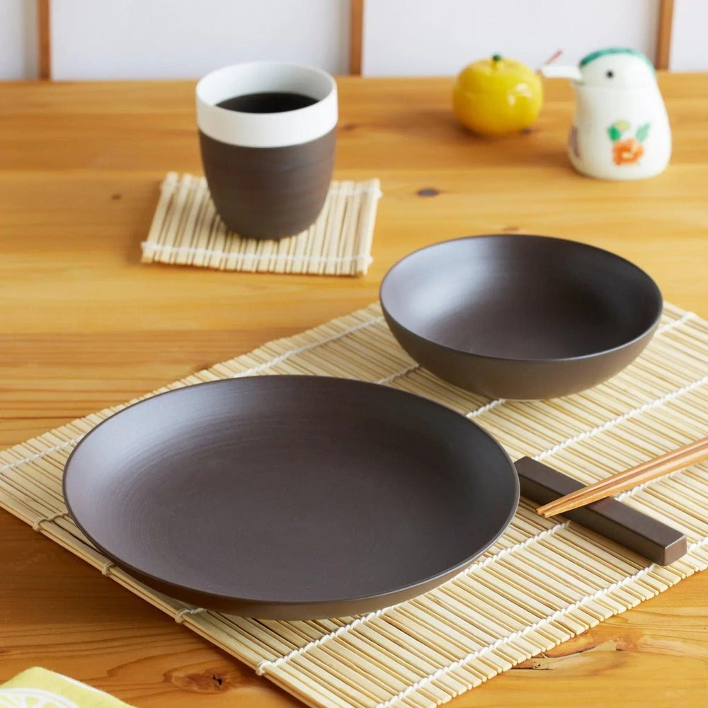 Cozy Japandi négyrészes étkészlet – barna - Image 3