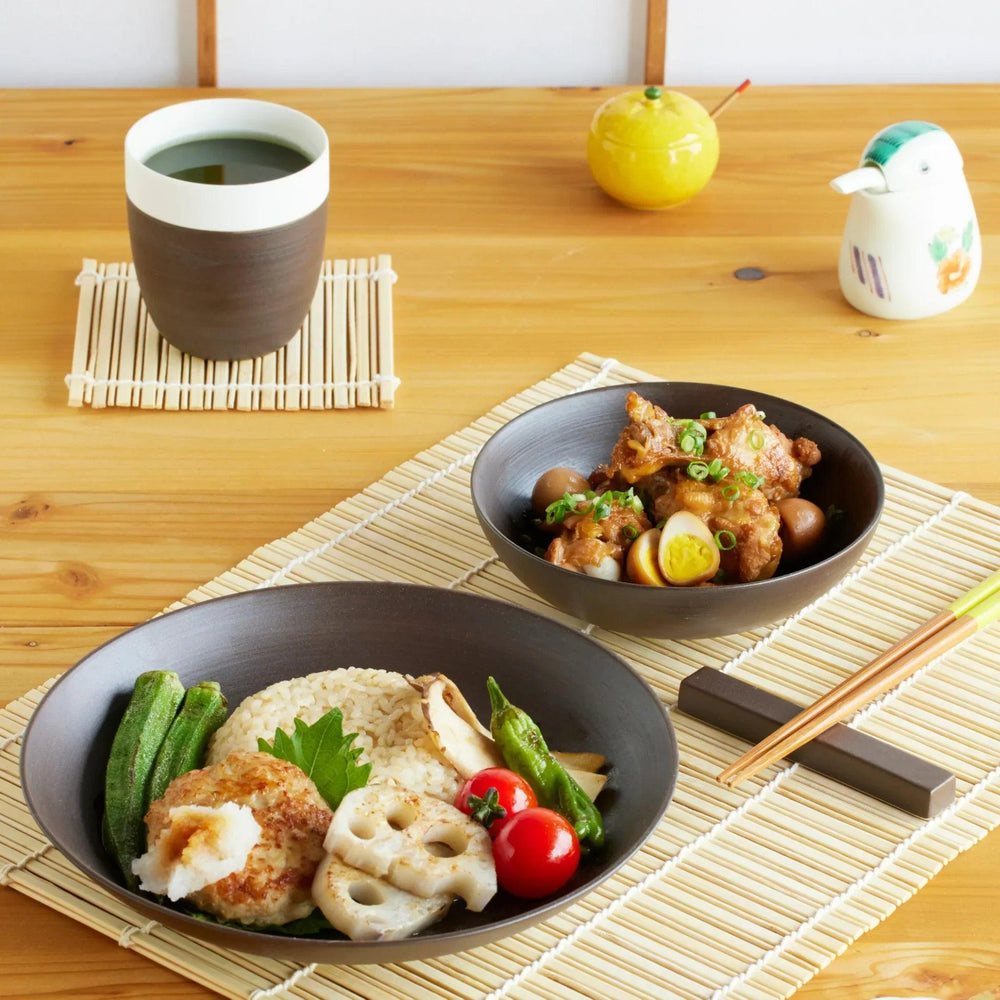 Cozy Japandi négyrészes étkészlet – barna - Image 2