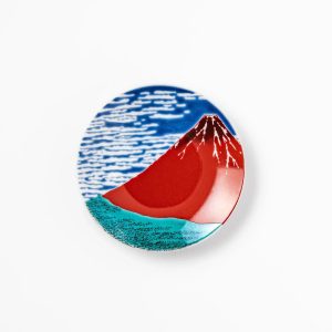 Hokusai vörös Fudzsi szószos tálka